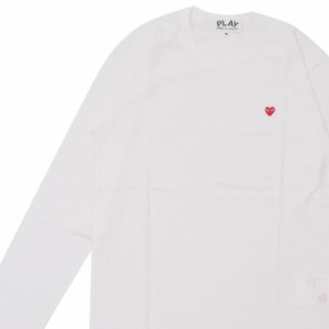 新品 プレイ コムデギャルソン PLAY COMME des GARCONS SMALL RED HEART L/S TEE 長袖Tシャツ WHITE ホワイト TOPS