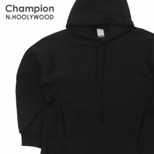 【数量限定特別価格】 新品 エヌハリウッド N.HOOLYWOOD x チャンピオン Champion HODDED SWEATSHIRT パーカー BLACK ブラック 黒 SWT/HO