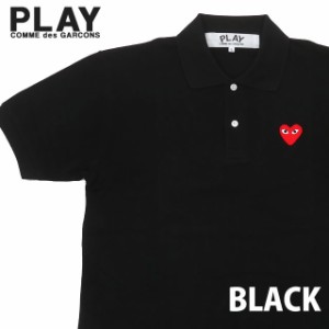 新品 プレイ コムデギャルソン PLAY COMME des GARCONS MENS RED HEART POLO SHIRT ポロシャツ BLACKxRED TOPS