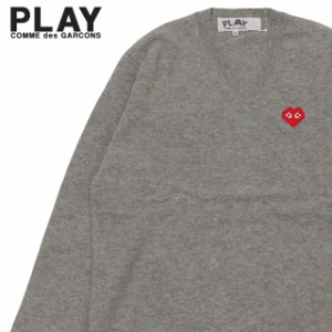 新品 プレイ コムデギャルソン PLAY COMME des GARCONS x インベーダー Invader V Neck Sweater ニット セーター GRAY グレー 灰色 TOPS