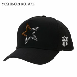 新品 ヨシノリコタケ YOSHINORI KOTAKE x バーニーズ ニューヨーク BARNEYS NEWYORK BLACK LINE 2TONE STAR LOGO RHINESTONE MESH CAP キ