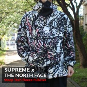 新品 シュプリーム SUPREME x ザ ノースフェイス THE NORTH FACE Steep Tech Fleece Pullover フリース ジャケット MULTICOLOR DRAGON OU