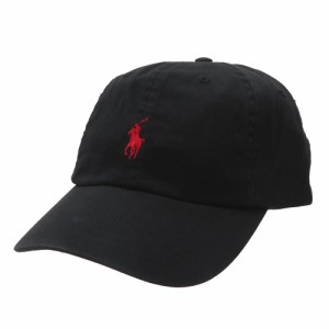 新品 ポロ ラルフローレン POLO RALPH LAUREN Classic Baseball Cap 6パネル キャップ Black Red ブラック レッド ヘッドウェア