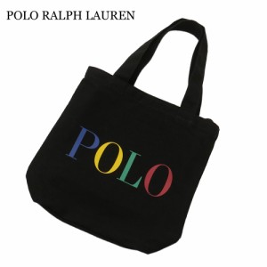 新品 ポロ ラルフローレン POLO RALPH LAUREN Logo Cotton Canvas Tote ロゴ コットン キャンバス トートバッグ BLACK ブラック キッズ 