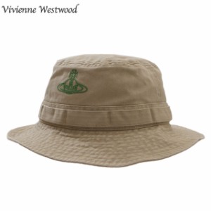 新品 ヴィヴィアン・ウエストウッド Vivienne Westwood コットンツイル サファリハット バケットハット BEIGE ベージュ ヘッドウェア