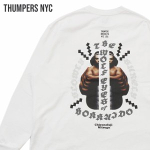 新品 CHIYONOFUJI by THUMPERS NYC 千代の富士 サンパーズ ニューヨーク CHIYONOFUJI L/S TEE(MIC) 長袖Tシャツ WHITE ホワイト 白 TOPS