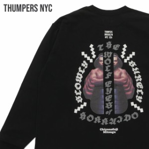 新品 CHIYONOFUJI by THUMPERS NYC 千代の富士 サンパーズ ニューヨーク CHIYONOFUJI L/S TEE(MIC) 長袖Tシャツ BLACK ブラック 黒 TOPS