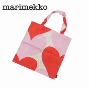 新品 マリメッコ Marimekko Sydamet シュダメット ファブリックバッグ トートバッグ WHITE/TOMATO RED/LIGHT PINK グッズ