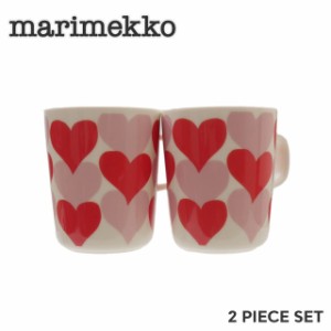 新品 マリメッコ Marimekko Sydamet シュダメット マグカップ ペア 2個セット WHITE/TOMATO RED/LIGHT PINK グッズ