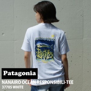 新品 パタゴニア Patagonia Nanairo Ocean Responsibili Tee ナナイロ・オーシャン レスポンシビリティー Tシャツ 37705 WHI(WHITE) アウ