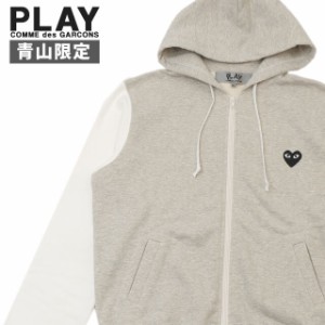 新品 プレイ コムデギャルソン PLAY COMME des GARCONS 青山限定 MENS BLACK HEART ONE POINT ZIP PARKA ジップ パーカー T070 スウェッ