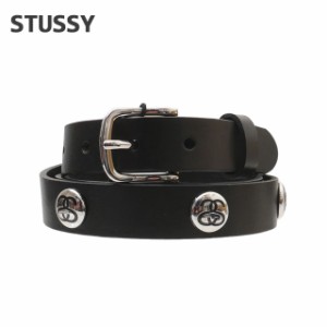 (2024新作)新品 ステューシー STUSSY SS LINK STUDDED BELT SSリンク バックル レザーベルト スケート ストリート エイトボール ストック