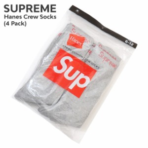 (2024新作)新品 シュプリーム SUPREME x ヘインズ Hanes 24SS Crew Socks(4 Pack) 靴下 ソックス 4足セット 2024SS ストリート スケート 