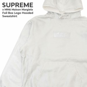 (2024新作)新品 シュプリーム SUPREME x メゾン マルジェラ MM6 Maison Margiela 24SS Foil Box Logo Hooded Sweatshirt ボックスロゴ フ