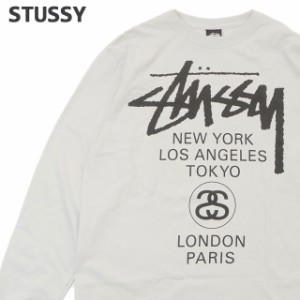 (2024新作)新品 ステューシー STUSSY WORLD TOUR LS TEE ワールド ツアー 長袖 Tシャツ スケート ストリート エイトボール ストックロゴ 