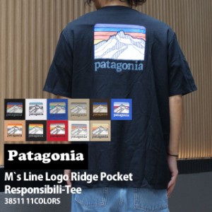 (2024新作)[24SS新作追加] 新品 パタゴニア Patagonia M's Line Logo Ridge Pocket Responsibili Tee ライン ロゴ リッジ ポケット レス