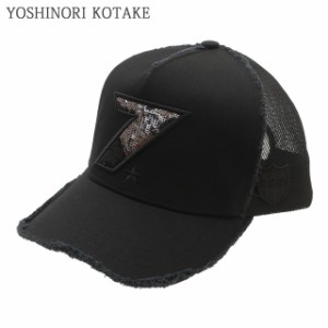 (2024新作)新品 ヨシノリコタケ YOSHINORI KOTAKE 2TONE 7LOGO SPANGLE MESH CAP メッシュ キャップ エンブレム ゴルフキャップ スポーツ