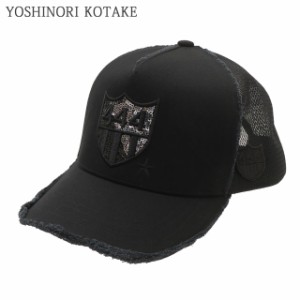 (2024新作)新品 ヨシノリコタケ YOSHINORI KOTAKE 2TONE 444LOGO SPANGLE MESH CAP メッシュ キャップ エンブレム ゴルフキャップ スポー