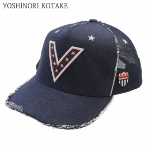 (2024新作)新品 ヨシノリコタケ YOSHINORI KOTAKE LAME VLOGO MESH CAP メッシュ キャップ エンブレム ゴルフキャップ スポーツ ヘッドウ