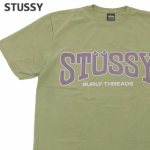 (2024新作)新品 ステューシー STUSSY BURLY THREADS PIG.DYED TEE ピグメント ダイ Tシャツ スケート ストリート エイトボール ストック