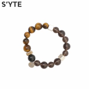 (2024新作)新品 サイト S'YTE TIGER'S EYE+SMOKY QUARTZ BRASS BRACELET タイガーアイ スモーキークォーツ ブレスレット Yohji Yamamoto 