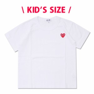 (新品)PLAY COMME des GARCONS(プレイ コムデギャルソン) KIDS HEART WAPPEN TEE WHITE 200-007980-520+【新品】(半袖Tシャツ)