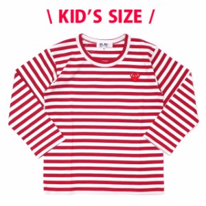 プレイ コムデギャルソン PLAY COMME des GARCONS KIDS BORDER LS TEE RED レッド 【新品】 202000991543 TOPS