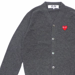 新品 プレイ コムデギャルソン PLAY COMME des GARCONS MENS CARDIGAN GRAYxRED 231000372052 TOPS