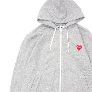 新品 プレイ コムデギャルソン PLAY COMME des GARCONS MENS RED ZIP HOODIE GRAY 211-000545-062x 新品 (SWT/HOODY)