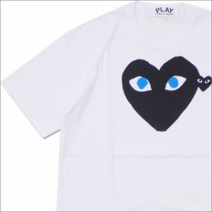 新品 プレイ コムデギャルソン PLAY COMME des GARCONS MENS BLUE EYE HEART PRINT TEE WHITExBLACK 200-007773-030x 新品 (半袖Tシャツ)