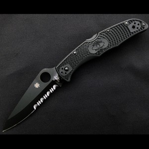 スパイダルコ/Spyderco　エンデューラ4　オールブラック チタンコーティング　半波刃　C10PSBBK