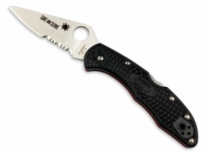 スパイダルコ/Spyderco　デリカ4　レッドライン　半波刃　C11FPSBKRD