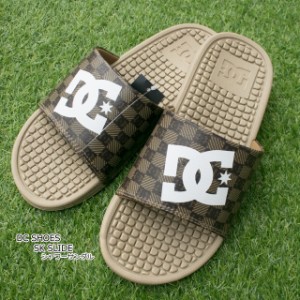 dc shoes ディーシーシューズ シャワーサンダル ユニセックス 総柄 スライドサンダル dm221603 BEG/Beige×Brown/24/25/26/27cm【DC SHOE