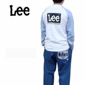 ●クロネコゆうパケット１点まで可  lee リー 長袖Tシャツ バックプリント lt3061 メンズ ブルー/グレー/ホワイト/イエロー/M/L【Lee/男