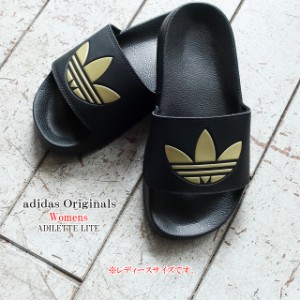 アディダス オリジナルス サンダル レディース アディレッタ ライト 黒/金 gz6196 adidas Originals