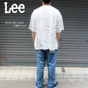 ●クロネコゆうパケット１点まで可　lee リー 半袖 tシャツ バック ビッグロゴ メンズ lt3080 ホワイト チャコール M/L【男性/半Ｔ/ティ