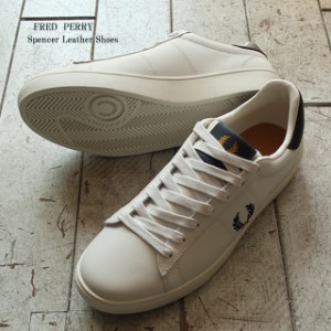 フレッドペリー fred perry 靴 メンズ スペンサー レザースニーカー b4334 オフホワイト/26cm/27cm【FRED PERRY/spencer leather/男性用/