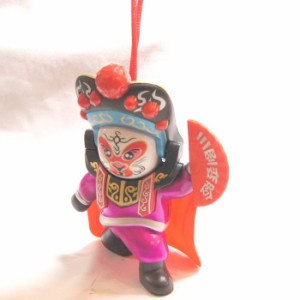 京劇面 変面 変顔 玩具人形 プラ製 高級版 ローズ色
