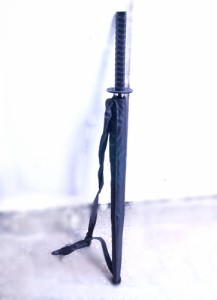 日本刀型・侍刀雨傘 黒色　専用袋付属
