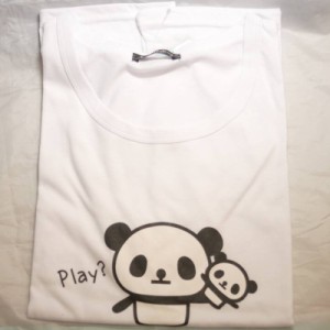 パンダ 大人Tシャツ TPA004-1A 白色