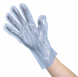 大人用ビニール手袋 水色 100枚/箱入 衛生用品 ビニール手袋
