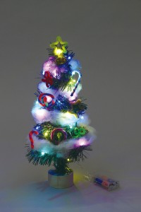 クリスマスツリー作り(イルミネーションライト付) 季節商品 クリスマス・サンタ・もみの木・プレゼント
