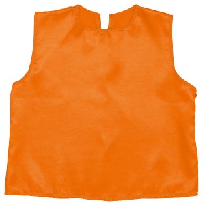 ソフトサテンシャツ C 橙 衣装ベース 運動会・発表会・イベント