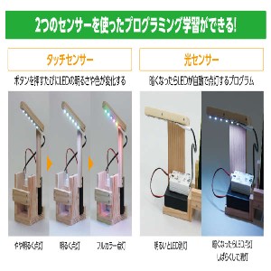 木工プログラミングLEDライト(電池BOX付) 技術・ロボット 技術・電子工作