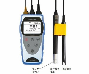 光学式溶存酸素計　溶存酸素・温度・塩分 FDO3800 アズワン