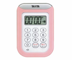 タニタ デジタルタイマー 丸洗いタイマー100分計 ピンク TD-378 1個
