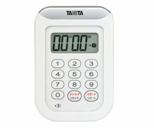 タニタ デジタルタイマー 丸洗いタイマー100分計 ホワイト TD-378 1個