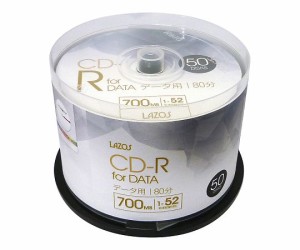 ブランクメディアディスク　CD-R　50枚入 L-CD50P Lazos