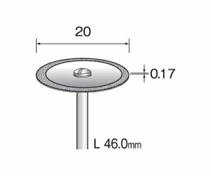 ミニター メタルボンドダイヤモンドカッティングディスク　外周タイプ　２０ｍｍΦ 1枚 MC1343