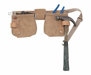クニーズ 腰袋両側　革製　ベルト付　子供用 1個 AP-710